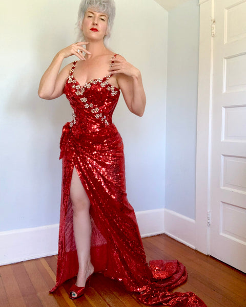 Vintage Custom Burlesque Gown