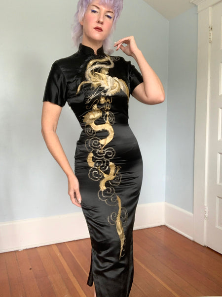 1940s Custom Completely Handmade Silk Cheongsam