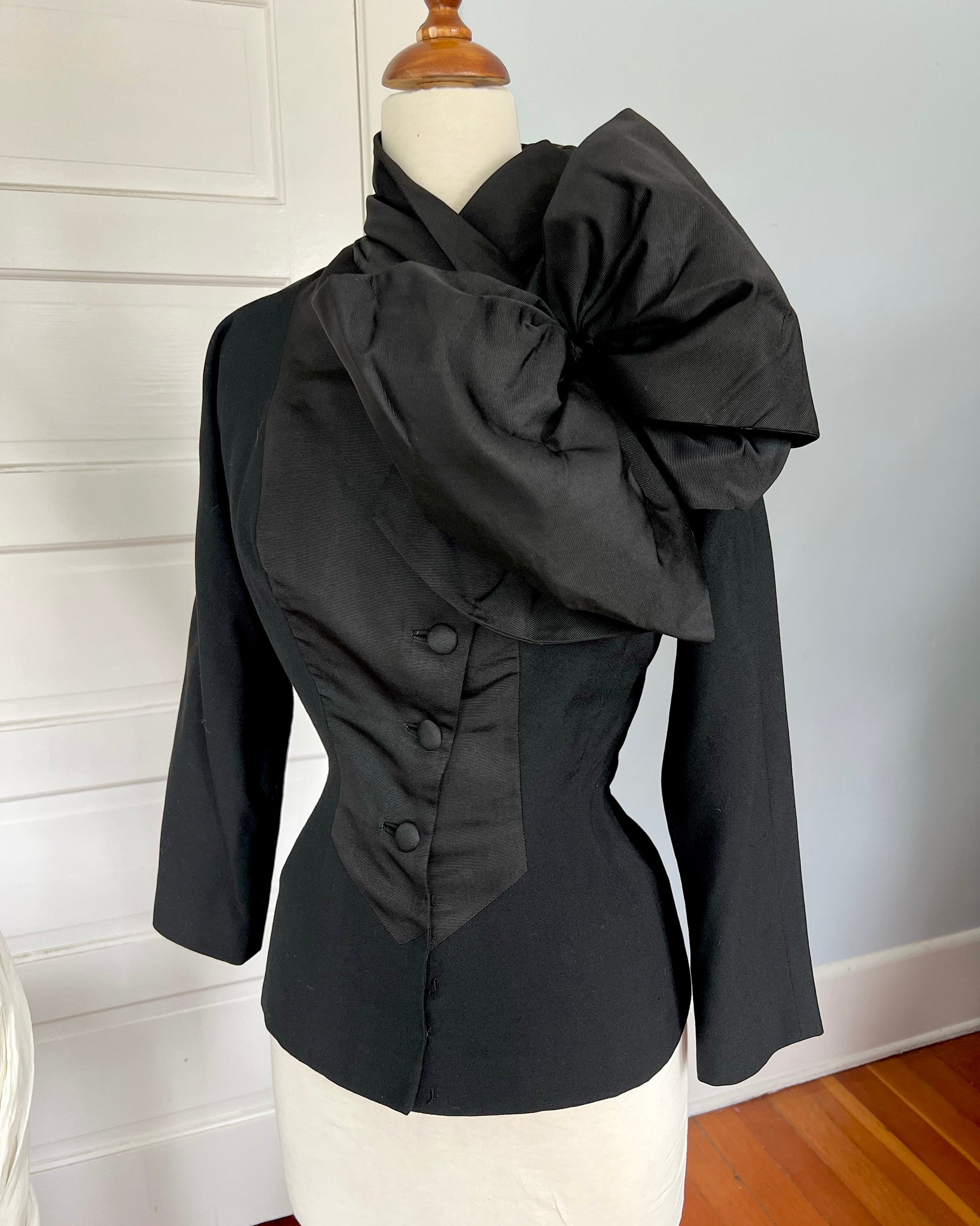 Custom 1950s “Don Loper Original” Silk Structured Hourglass Suit Jacket