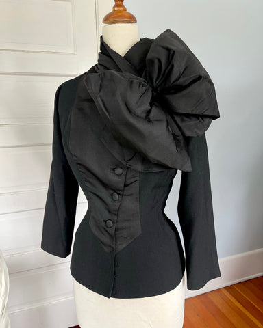 Custom 1950s “Don Loper Original” Silk Structured Hourglass Suit Jacket