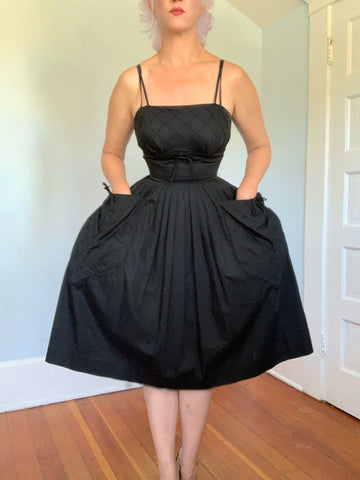 Perfect 1950s Sundress w/ Huge Pockets