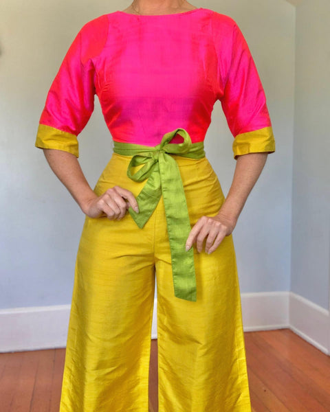 1960s Thai Silk Jumpsuit