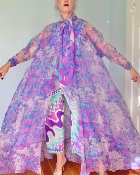 1960s “Jack Bryant” Sheer Trapeze Duster