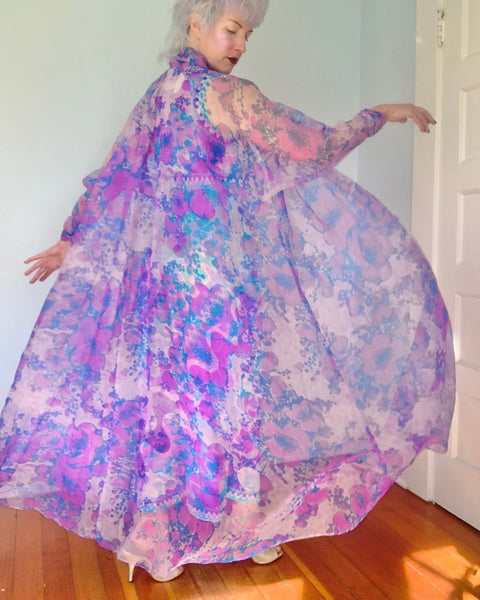 1960s “Jack Bryant” Sheer Trapeze Duster