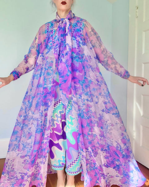 1960s “Jack Bryant” Sheer Trapeze Duster