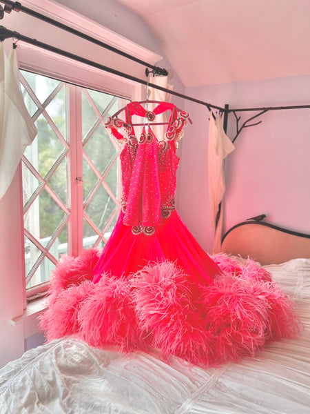 Custom Made Vintage Professional Ballroom Dancer Dress