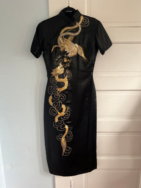 1940s Custom Completely Handmade Silk Cheongsam