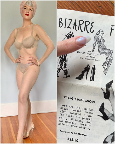 1950s Rare Fishnet Fetish Catsuit