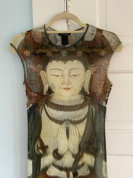 Documented 1997 Vivienne Tam “Kuan Yin” Mesh Maxi
