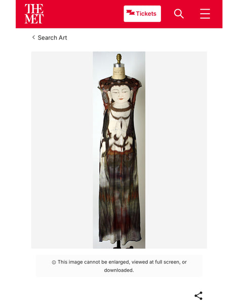 Documented 1997 Vivienne Tam “Kuan Yin” Mesh Maxi