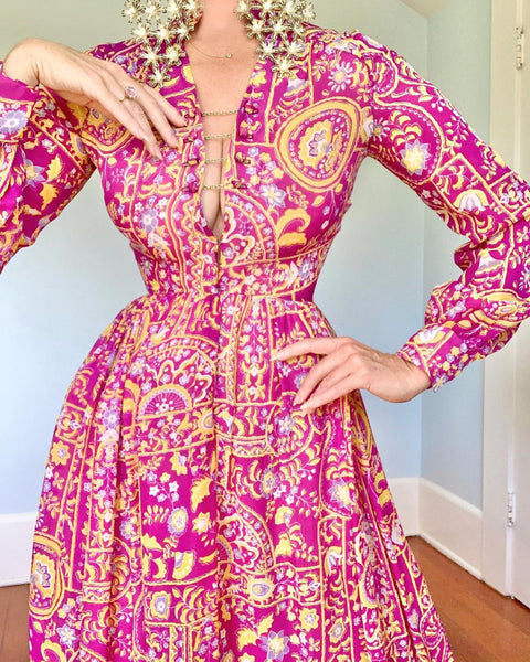 1960s Designer “Traina Boutique” Silk Mesh Dress & Matching Bra