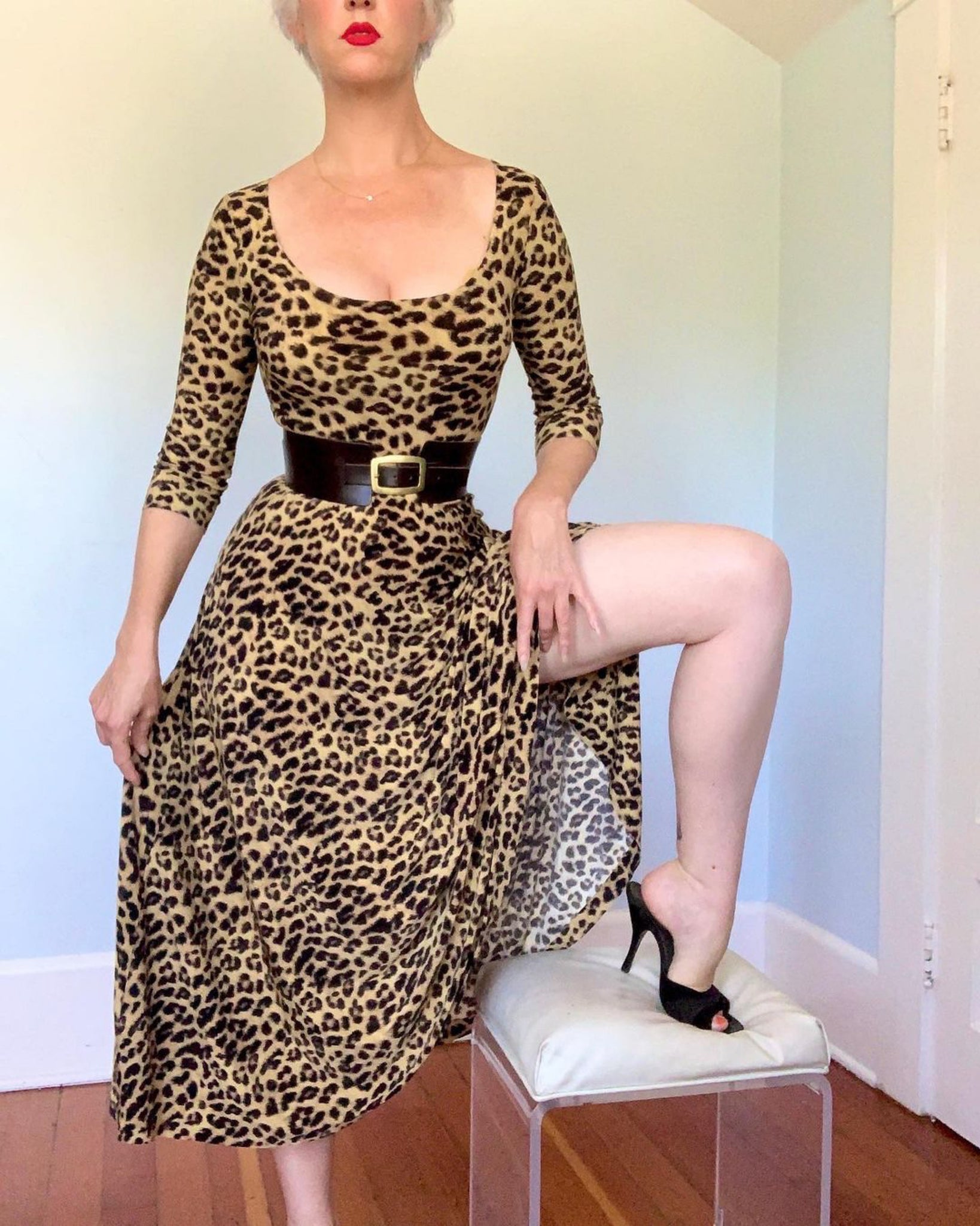 Norma Kamali Leopard Maxi Dress