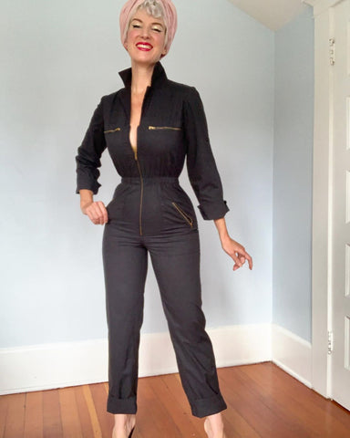 Vintage Cotton Boiler Suit in Rare Tiny Size