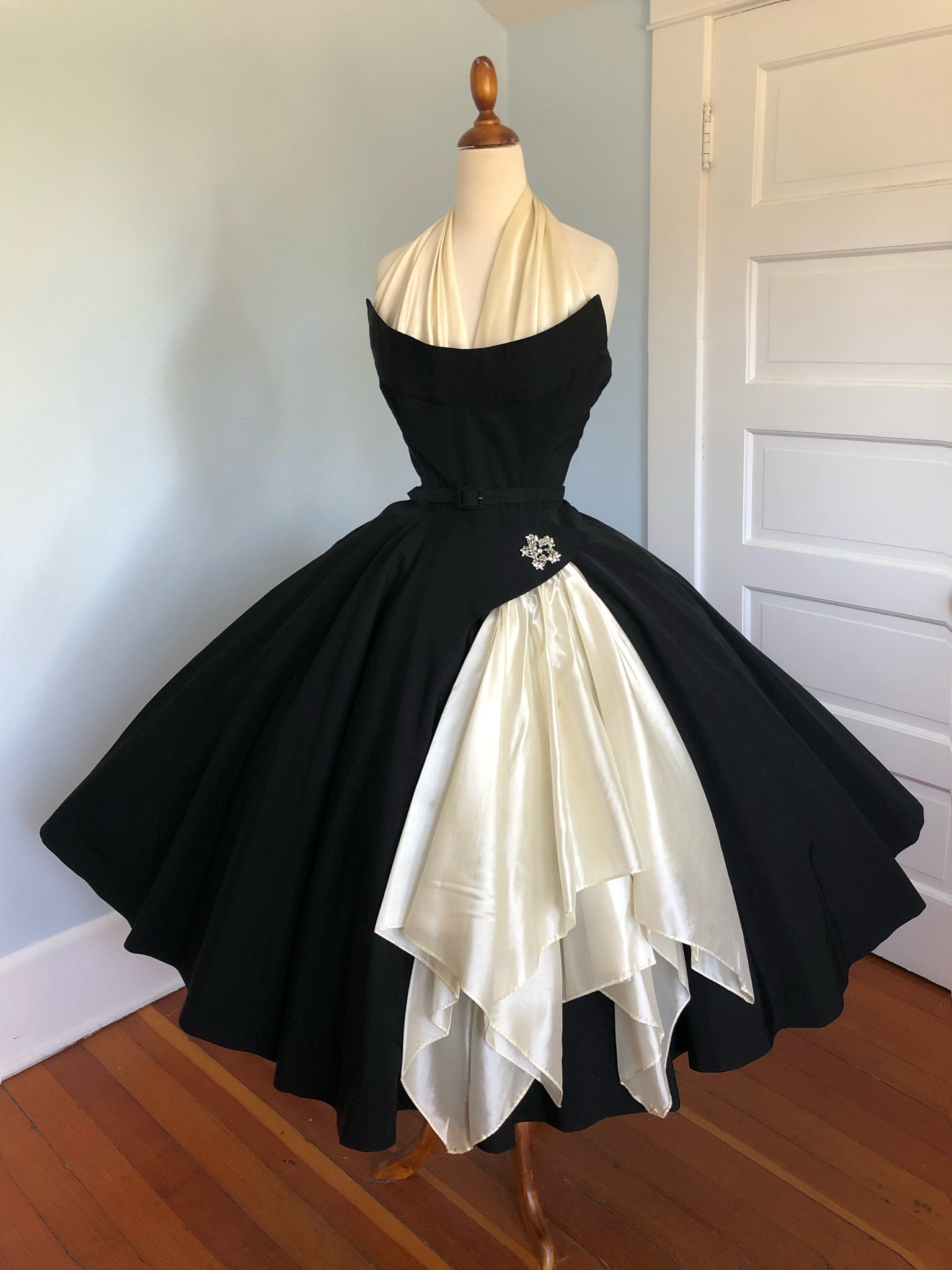 1950s New Look Halter Party Dress