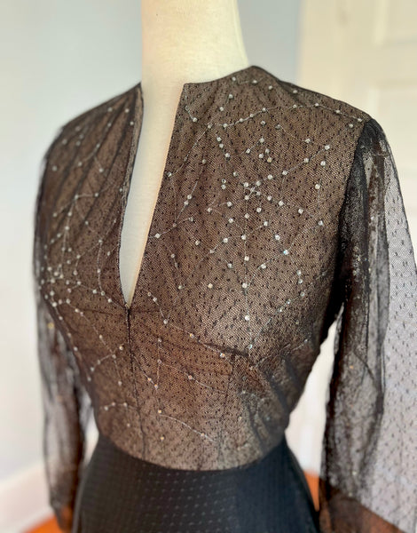 1970s Spiderweb Cocktail Dress by “Felix Arbeo for Aventura”