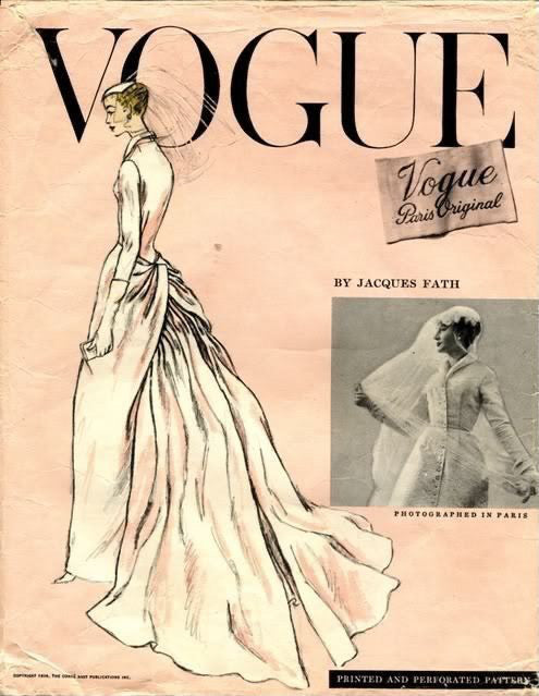 Vogue Paris 1954 March Spring Collections Jacques Fath Chanel — vintage  magazine