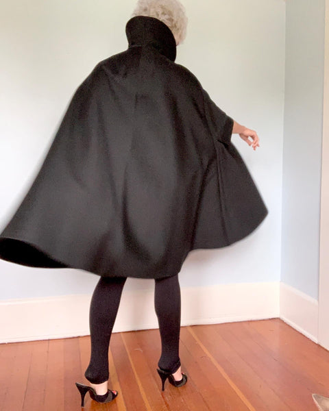 1950s Wool Silk Blend Extreme Cape