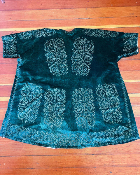 1920s “Fortuny” Silk Velvet Hand Stamped Evening Coat