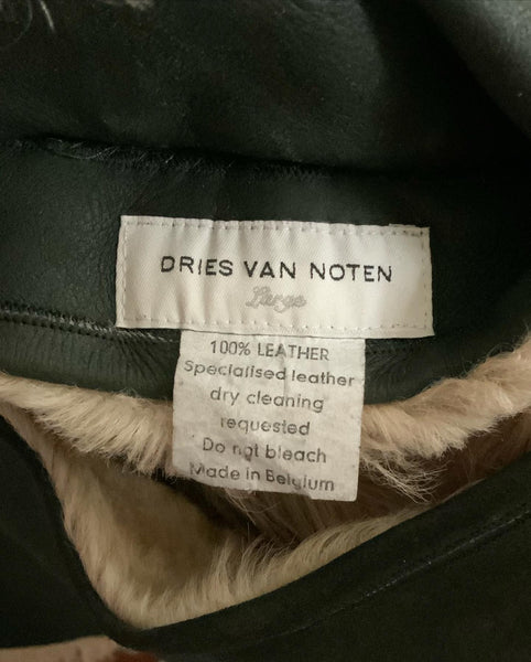 2000s "Dries van Noten" Reversible Leather / Fur Coat & Leather Purse