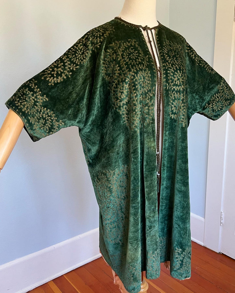 1920s “Fortuny” Silk Velvet Hand Stamped Evening Coat – butchwaxvintage