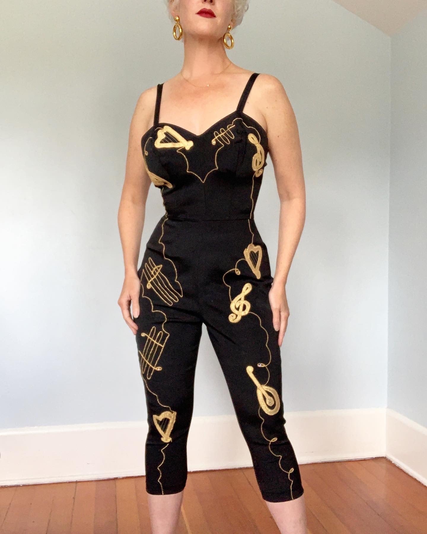 Rare 1950s "Ceeb of Miami" Musical Rock n' Roll Jumpsuit