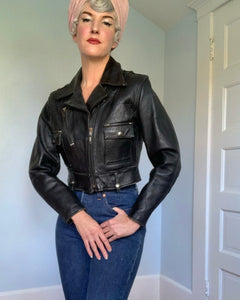 1940s Horsehide Leather Womens “Harley Davidson” Cycle Queen Motorcycle Jacket