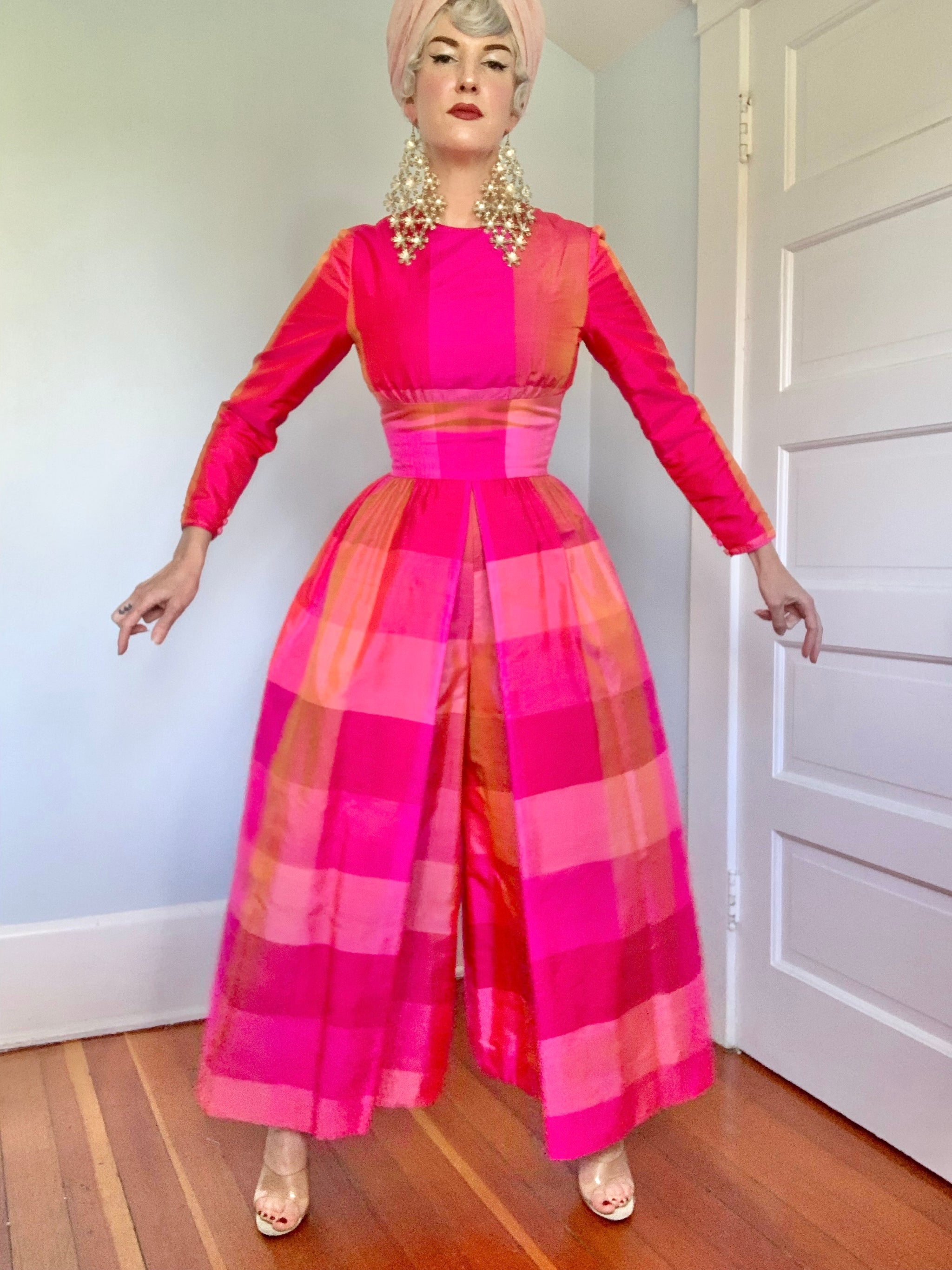 1960s Designer “Angelina for Gene Burton” Glowing Thai Silk