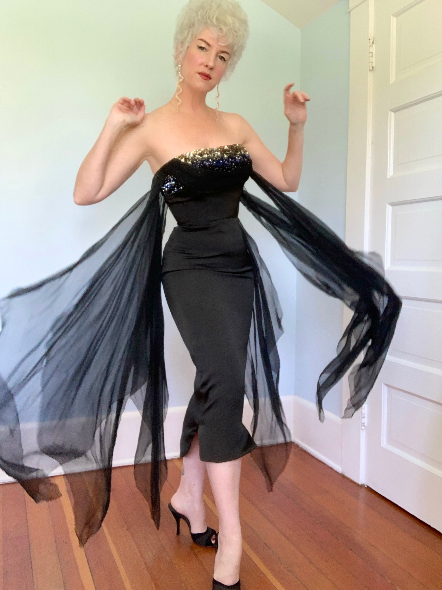 Designer 1950s Howard Greer Beverly Hills Strapless Silk Hourglass C butchwaxvintage Designer 1950s Howard Greer Beverly Hills Strapless Silk Hourglass C butchwaxvintage