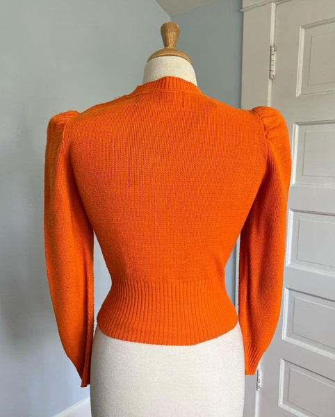 1970s does 1940s Intarsia Knit “Ice Cream” Sweater