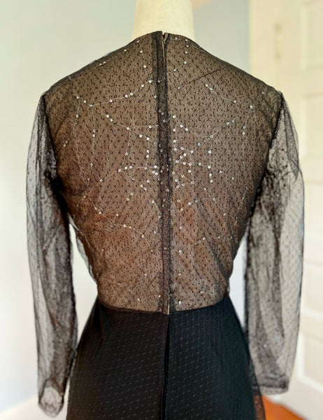 1970s Spiderweb Cocktail Dress by “Felix Arbeo for Aventura”