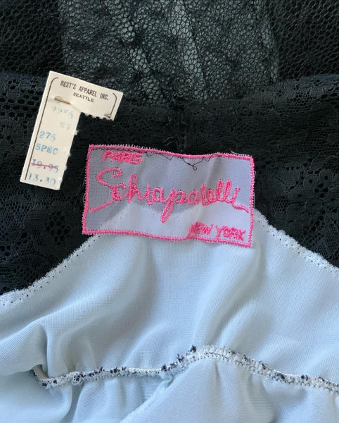 Deadstock with Tags 1950s "Schiaparelli" 2 Piece Peignoir Nightgown Set