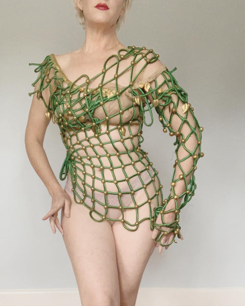 1950s Showgirl Ffolliott LeCoque (aka Fluff Gould) Custom Made Dancer Costume by "Madame Barthe New York"
