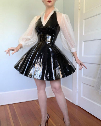 1990s Vinyl Mini Dress