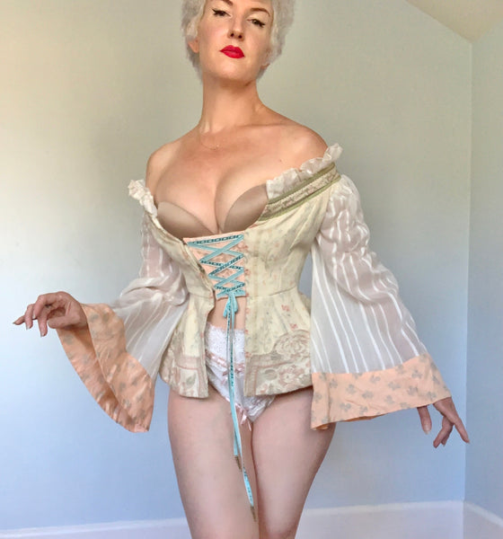 Custom Made by Hand "Marie Antoinette" Style Corset Bodice Blouse